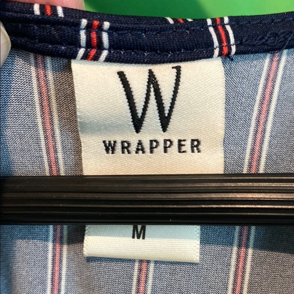 Wrapper Blue Striped Jumpsuit with Wide Leg Design - Picture 2 of 5